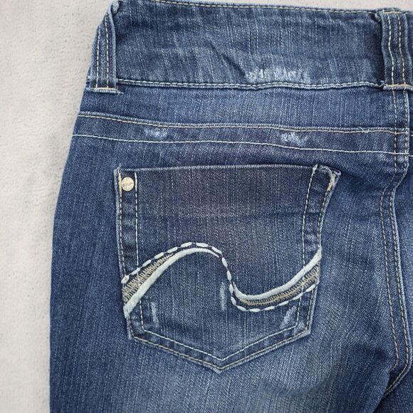 Grane Pants Womens 5 Blue Selma Low Rise Curvy Boot Zip Dark Wash Denim Jeans - Picture 13 of 16